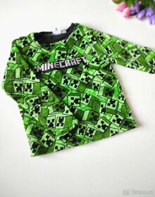 Dětské chlapecké fleece triko Minecraft s dlouhým rukávem - 3