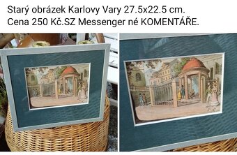 Staré obrazy a obrázky a plastiky.Ceny a rozměry viz fota. - 3