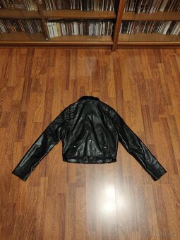 Dámská koženková bunda Bershka – biker style, vel. M - 3