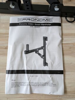 Nástěnný držák reproduktoru Pronomic WSM-1 Maximální podporo - 3