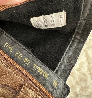 Kozačky kůže 39(široka nožka H) - 3