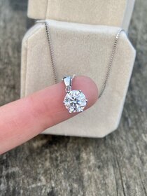 náhrdelník moissanit moissanite diamant diamantový přívěsek - 3