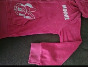 Růžová mikina s kapucí s Minnie 110/116 - 3