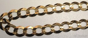 Zlatý masivní pánský náramek 14K ( 585 punc) 14 gramů,19.5cm - 3
