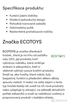 Dětská jídelní židlička - 3