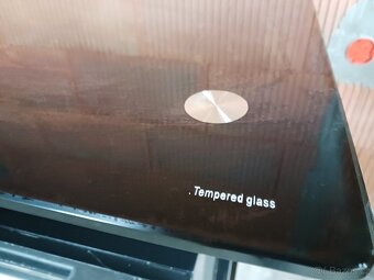 Kancelářský stůl černý skleněný - 3