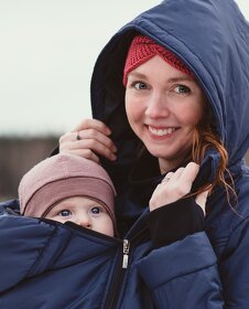 Zimní těhotenská a nosící bunda Jožánek tmavě modrá S/M - 3