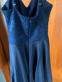 Plesové šaty Press Cheryl modré 34 + boty 38, krásný komplet - 3