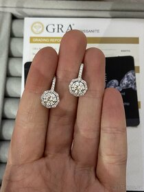 diamantové zlaté stříbrné náušnice prsten moissanite - 3