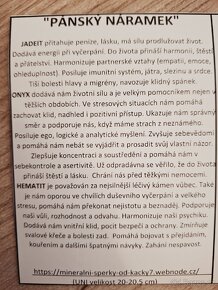 Pánský minerální náramek Onyx,Jadeit,Hematit - 3