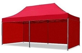 Rozkládací nůžkový stan 6x3m s boční plachtou - 3