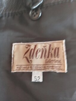 Pánský kožený černý kabát, Zdeňka Kollertová. - 3