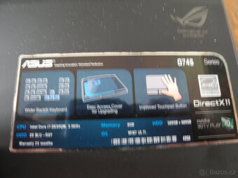 notebook ASUS 17" displej intel i 7 - 3