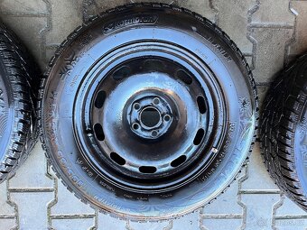 Zimní kola plechové disky 5x100 r15 pneu 195/65r15 - 3