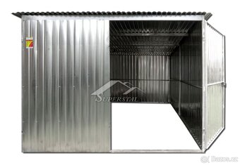 Garáž SUPERSTAL 3x5 plechová montovaná dvoukřídlá vrata - 3