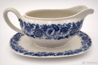 Starožitný omáčník - Kobalt KPM GERMANY, Krásný stav - 3