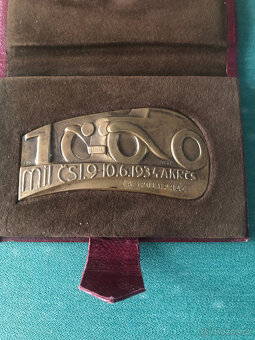 Plaketa 1000 Mil Československých 1934 - 3