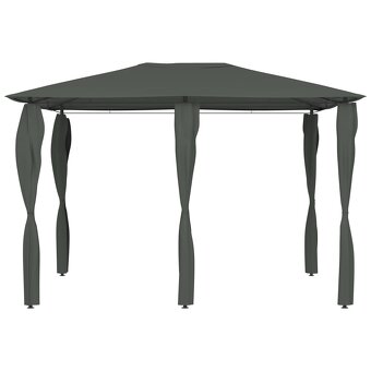 Altán s krytými sloupky 3 x 4 x 2,6 m antracitový 160 g/m² - 3