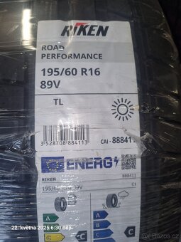 Prodám 4x nové pneu Riken 195/60R16 - 3