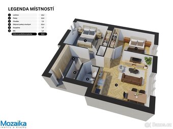Moderní byt 3+kk v srdci Lanškrouna po kompletní rekonstrukc - 3