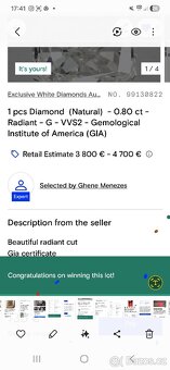 Přenechám nejlepší nabídce tento diamant. - 3