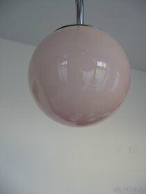 Růžová koule na lustr ze 30. let XX. století - 3