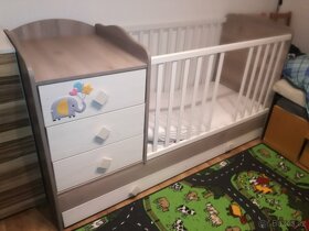 Dětská postel s přebalovacím pultem - 3