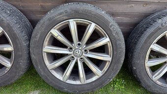 Alu kola 5x112 r 17 VW Passat b8 a letní pneu 215/55/17 - 3