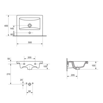 Skříňka s umyvadlem Lara Como 50 - 3