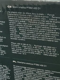 nářadí do dílny, stolní vrtačka, NOVÁ, Parkside - 3