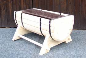 Dřevěný truhlík - soudek - 3