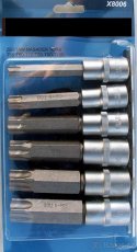 Sada prodloužených hlavic TORX T55-T100 1/2" - 6ks - 3