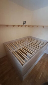 Vysoká postel s úložným prostorem (140x200) – Dub - 3