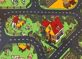 Dětský koberec farma 198x198 - 3