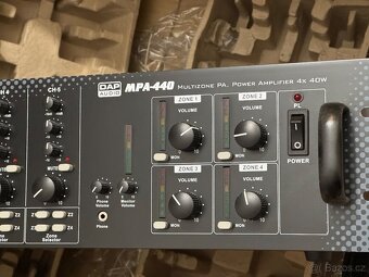 Nepoužitý unikátní 4-zónový mixážní zesilovač 4×40 W / 100 V - 3