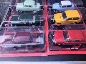 Modely 1:24 hachate Lada, Trabant,golf, Gaz, Moskvič, Dacia - 3