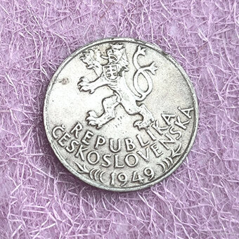 Stříbrná 100 koruna 700 let hornických práv 1949 - 3