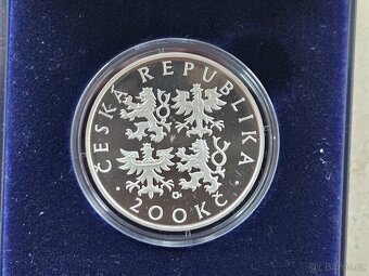 200 Kč 2001 - Jaroslav Seifert PROOF - stříbrná mince - 3