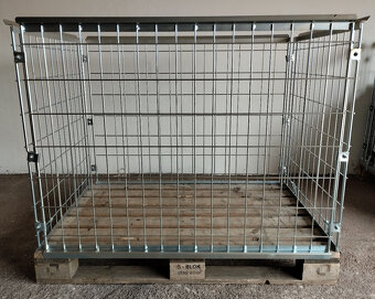 Drátěná skladová klec / nástavec na paletu / paletový koš - 3