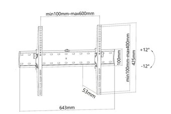 Nástěnný sklopný držák TV - nový - 3