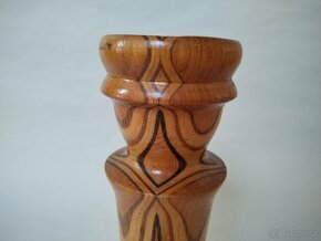 Retro dřevěná váza dekorativní 1 - 3