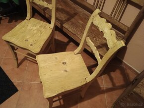 dvě staré židle smrk - 3