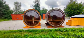 Venkovní sudová panoramatická sauna - 3