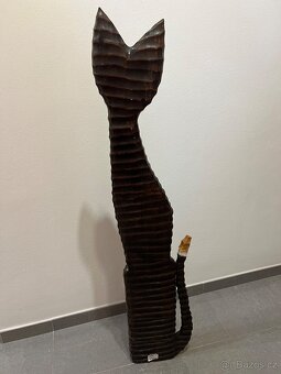 Krásná dřevěná kočka 100 cm - 3