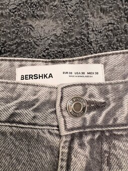 Šedé džíny baggy Bershka - 3