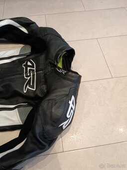 4SR RR Evo 2 Gun Metal-Pánská kožená moto kombinéza - 3