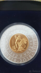 Bimetalová mince 2000 Kč 100. výročí zavedení čs. koruny - 3