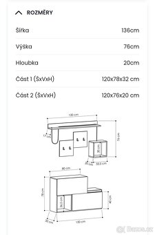 Předsíňová sestava HOLDON - dub sonoma/antracitová - 3
