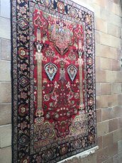 Starožitný Perský vlněný TOP koberec 218x128 - 3