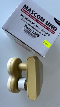 Mascom Universal Monoblock 4,3° Twin LNB MC M4-T01 UHD Gold - 3